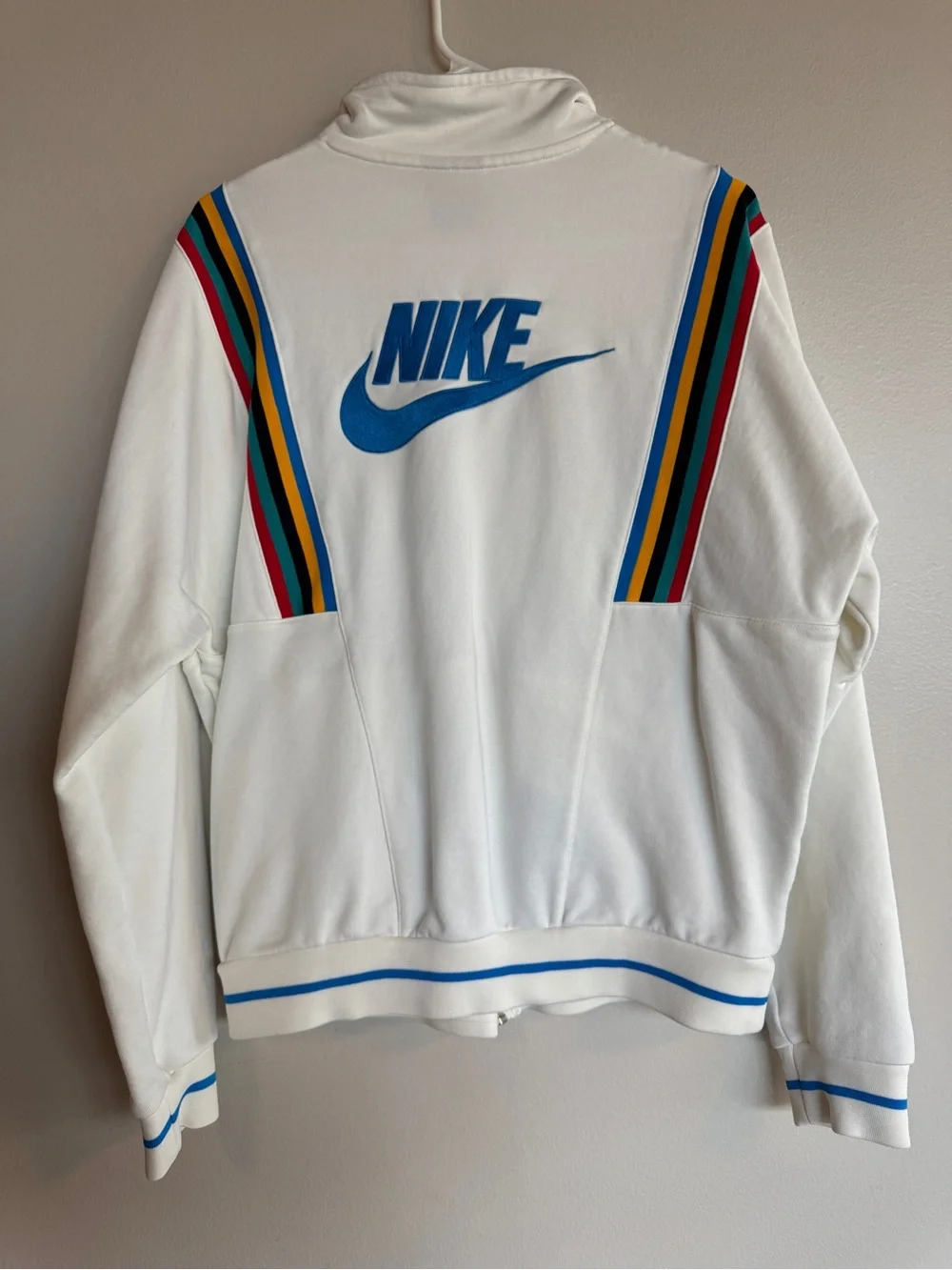Nike Sportswear Reissue 1988 Track Jacket White Multi Stripe Retro Full Zip M
